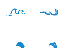 Ocean water wave wave logo design.