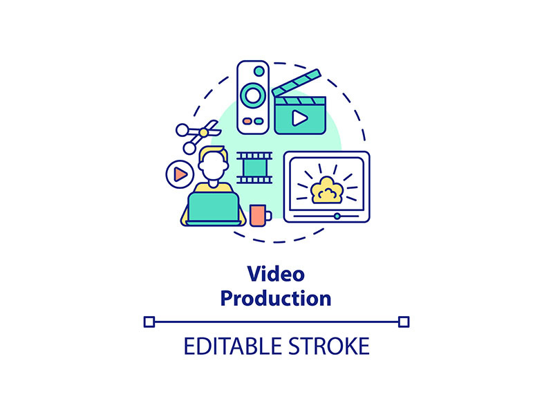 Video production concept icon