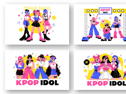 10 K-pop Idol Trend Illustration