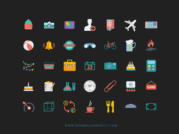 Colorful Web Design Icons preview picture