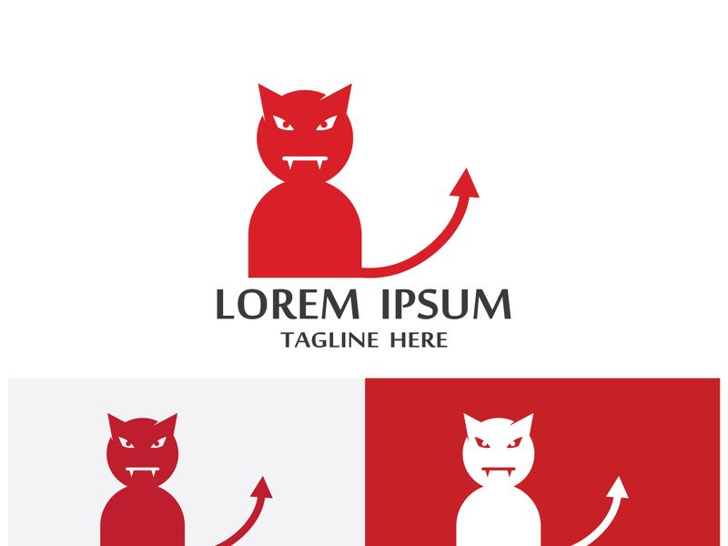 Devil logo design with a modern concept.