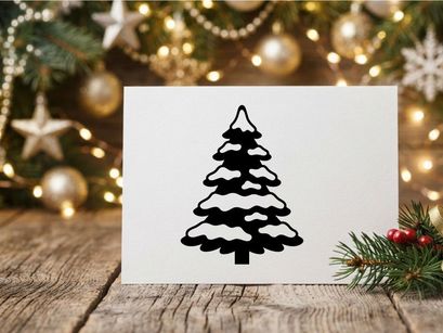 Stylized Christmas Tree Illustration for Holiday Decorations