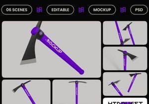 Pick Mattock Mockup