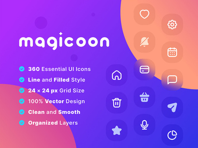 Magicoon - Modern Icons Library