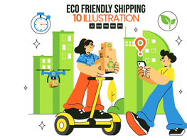 10 Eco Friendly Shipping Service Illustration preview picture