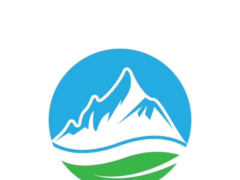 Mountain icon logo template vector illustration design