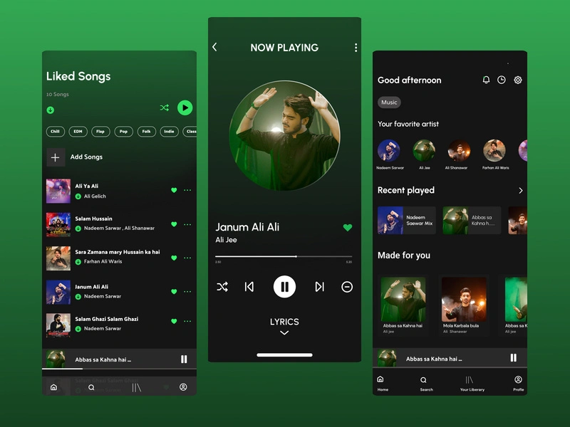 Spotify-Style Music App UI