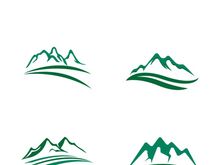 Mountain icon logo template vector illustration design