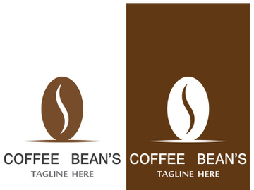 Coffee bean logo for cafe, business, label. preview picture