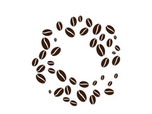Coffee bean icon illustration