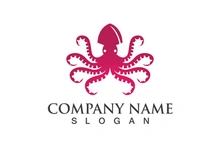Octopus logo vector design symbol