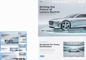 Luxury Electric Car Website UI Design | Futuristic Landing Page