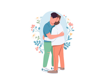 Gay couple flat concept vector illustration preview picture