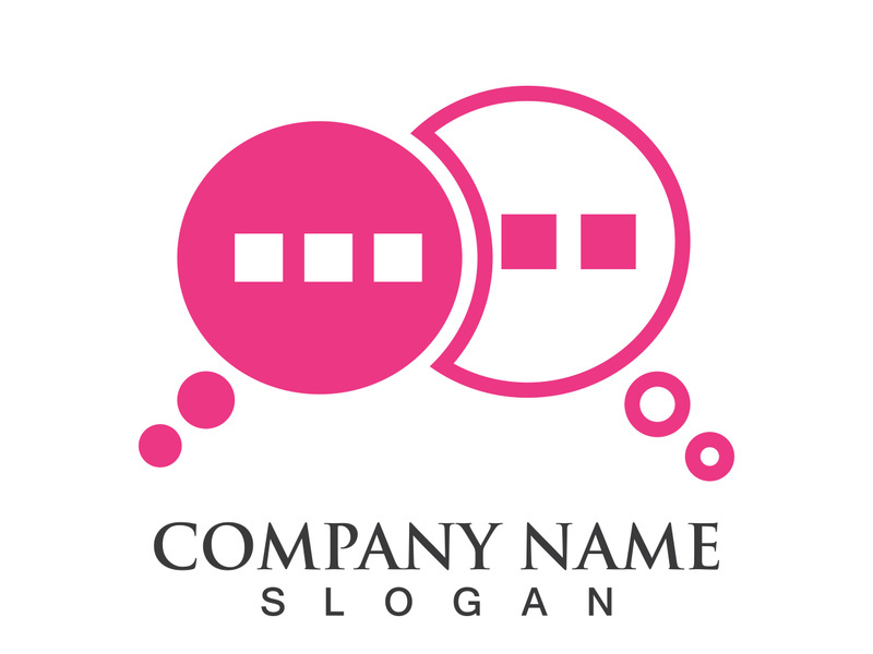 Speech bubble icon logo template vector illustration