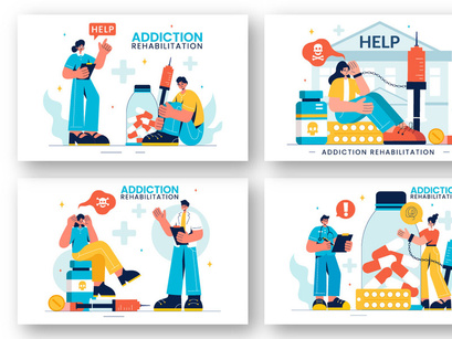 9 Addiction Rehabilitation Illustration