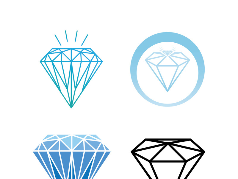Diamond logo template vector icon illustration design