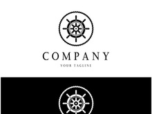 The cruise logo,ship steering logo, boat, yacht, rope, maritime, anchor. Logo for business, sailor, sailing, tourism