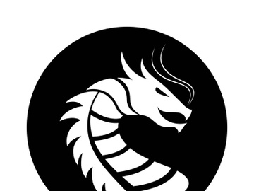 Dragon vector icon illustration design logo template preview picture