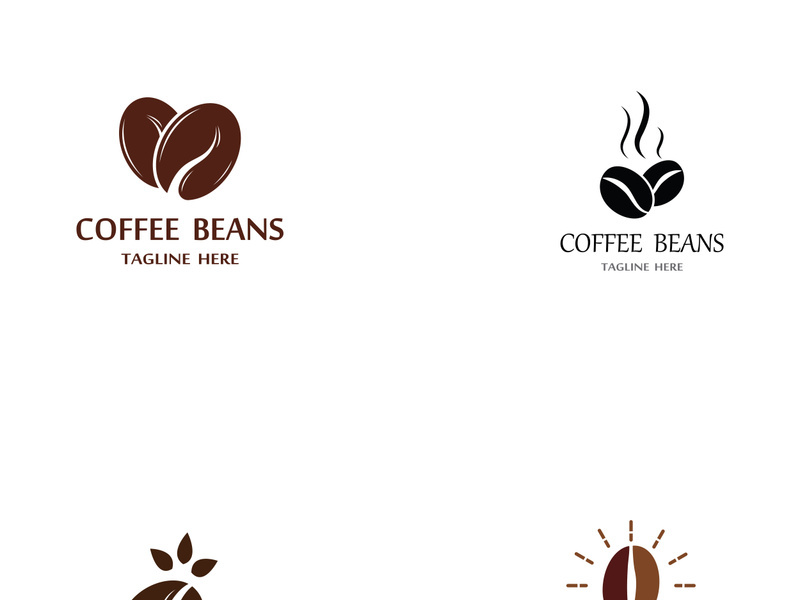 Premium coffee bean logo design.