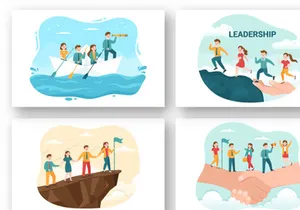 12 Business Leadership Illustration