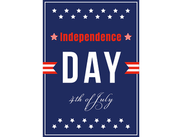 American Independence celebration poster flat vector template preview picture