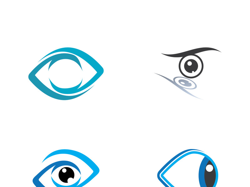 Eye logo icon design template illustration