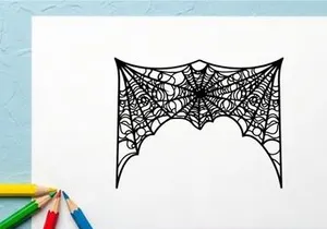 Decorative Spider Web Wall Hanging for Halloween or Halloween Decor