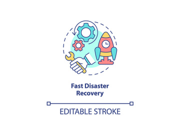 Fast disaster recovery concept icon preview picture