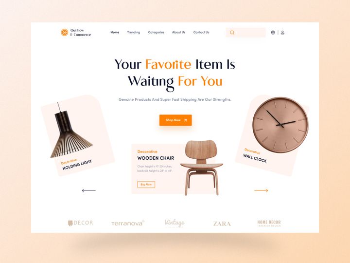 E-Commerce Website Header