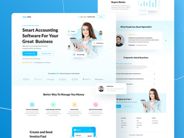 Accounting Software SaaS Landingpage - Figma preview picture