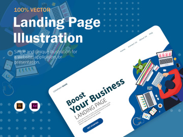 Business Boost - Landing Page Illustration preview picture