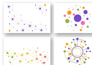 13 Abstract Social Network Illustration
