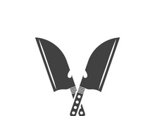 Knife logo icon template and symbol vector design illustration