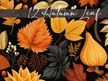 Creative autumn leaf illustration preview picture