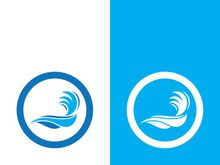 Wave beach vector illustration design logo