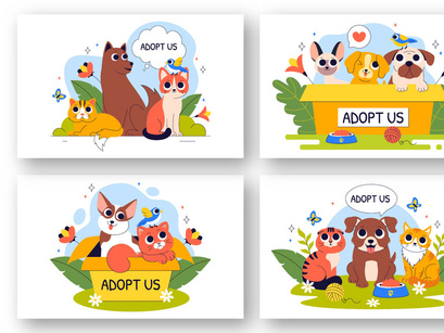 10 Pet Adoption Agency Illustration