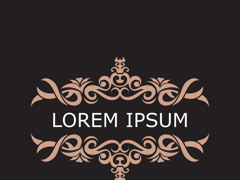 Luxury Logo template flourishes elegant ornament Fashion vector illustration