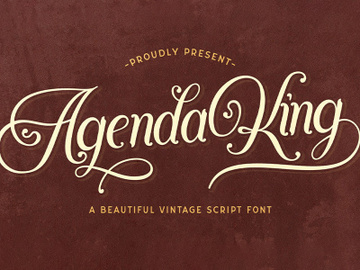 Agenda King - Vintage Script Font preview picture