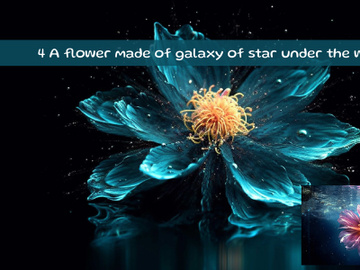 A flower made of galaxy of star under the water preview picture
