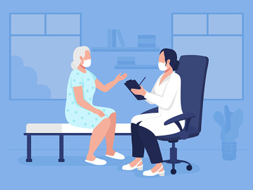Medical consultation flat color vector illustration preview picture
