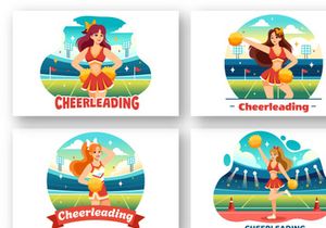 13 Cheerleader Girl Illustration