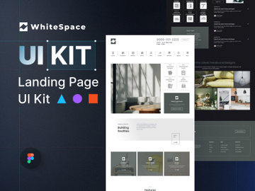 WhiteSpace - Interior Design Landing Page UI Kit preview picture