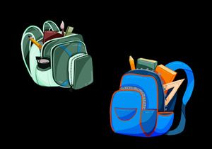 School Backpack Illustration