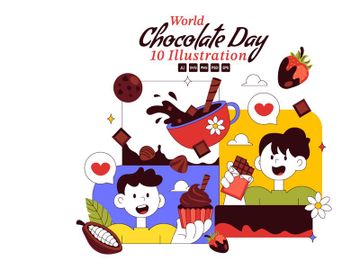 10 World Chocolate Day Illustration preview picture
