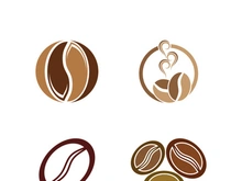 Coffee bean icon vector illustration template