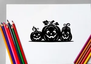 Halloween Pumpkin Carvings with Jack-o'-Lantern Faces for Fall Decor