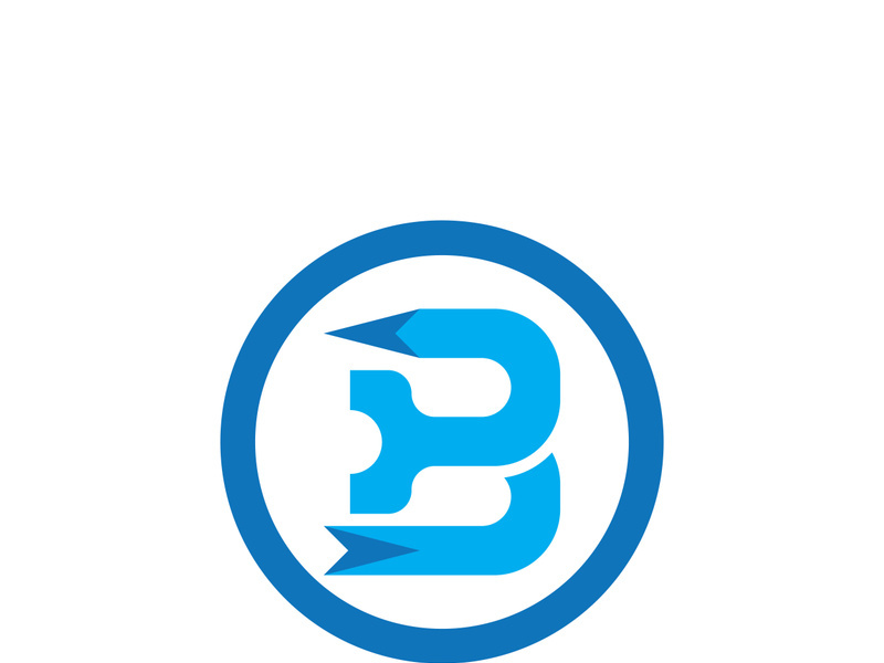 B letter logo template vector illustration