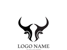 Bull head logo vector icon design illustration