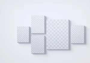 Array 3:4 Portrait Canvas Mockup Hanging on Wall, Front View