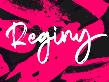 Reginy - Textured Brush Font preview picture